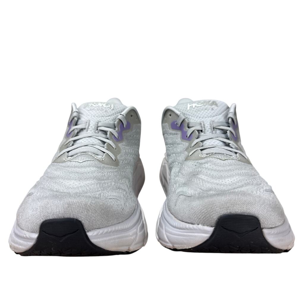 Hoka Arahi 6 Women 9.5 B Harbor Mist Silver Running Shoes Sneaker Aetrex Insoles - Picture 5 of 13